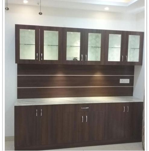 Plywood Kitchen Cabinet, Color : Brown