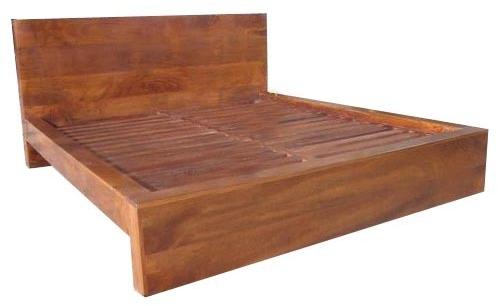 Double Wood Bed, Size : 200 (W) x 180 (D) x 100 (H) Cm