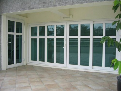 UPVC French Door, Frame Color : White