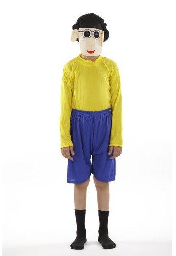 FTC Cotton Plain Nobita Fancy Dress Costume, Color : Yellow Blue