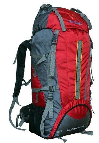 Grey & Red Trekking Bags, Size : Standard