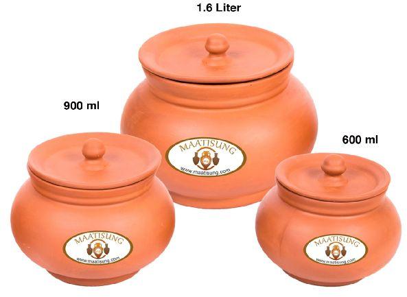 Mathani Handi Set, Capacity : 1.6 liters, 900 ml, 600 ml