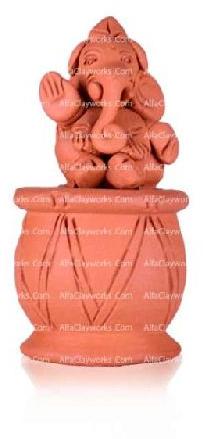 Clay TABLA GANESHA STATUE