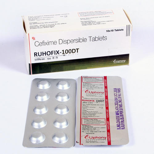 Cefixime Dispersible Tablet, Packaging Size : 10*10