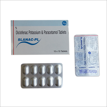 Diclofenac Potassium and Paracetamol Tablet, Packaging Size : 10*10