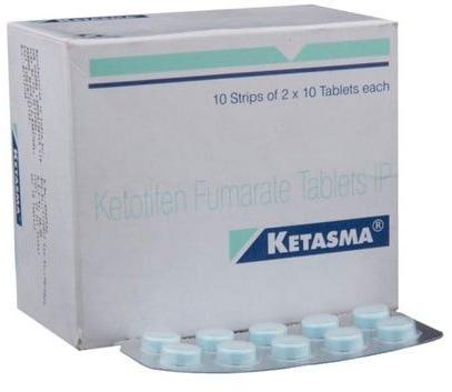 Ketotifen Fumarate Tablets, Packaging Type : Box