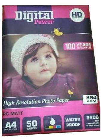 Digital Power Inkjet Printing Paper, Size : 210x297 Mm