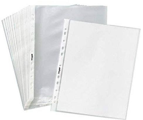 Plain Plastic Paper Sheet Protector, Color : White, Transparent