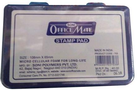 Soni Officemate Foam Stamp Ink Pads, Packaging Type : Plastic Packets