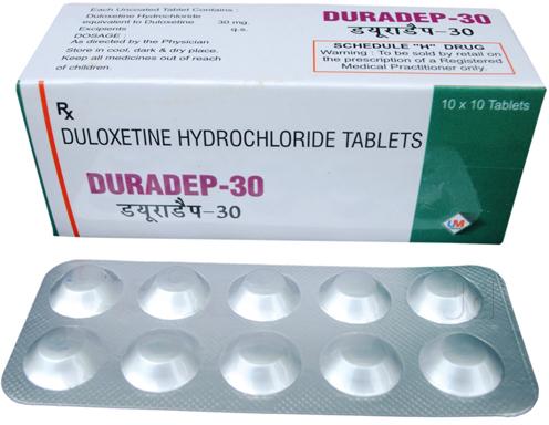 DURADEP-30 Duloxitine Hydrochloride Tablets, Shelf Life : 2 Year