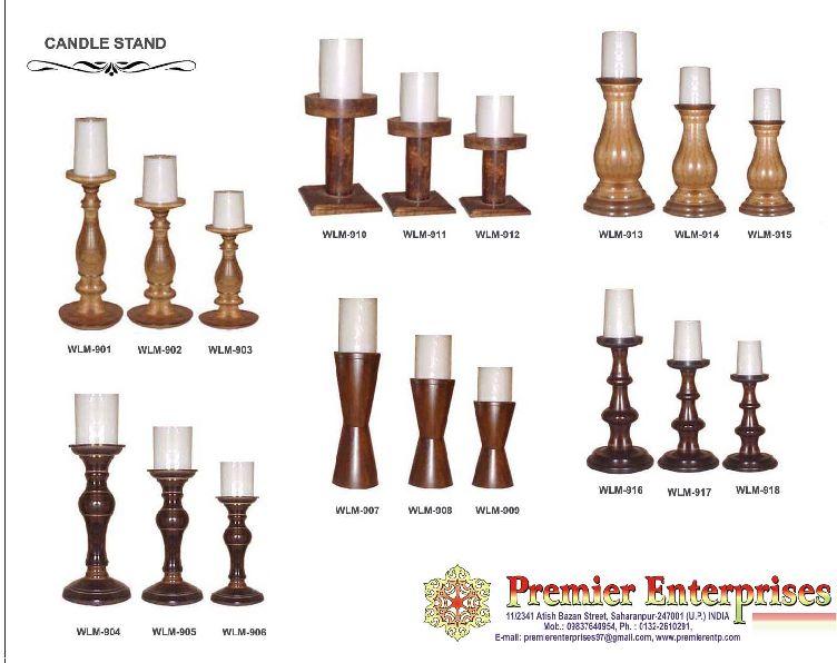 Powder Coated Wooden Candle Holder, for Non Breakable, Good Quality, Long Life, Pattern : Plain, Embossed