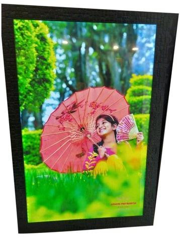 Synthetic LED Photo Frame, Color : Brown