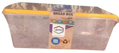 Gluman Bread Box Plastic Container, Size : 33x15x11.8 cm