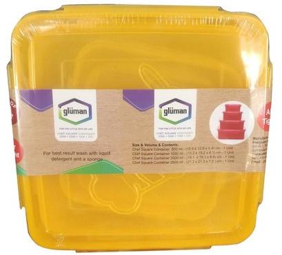 Yellow Food Plastic Container