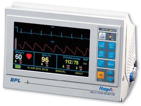 Multipara Monitor-BPL Magna, for Hospital, Color : White