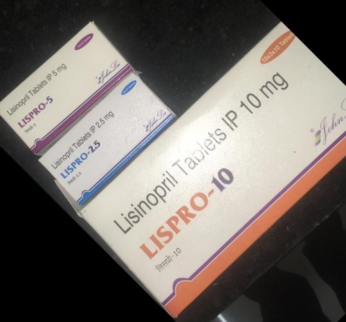 LISPRO Lisinopril Tablets, Packaging Size : 1X10