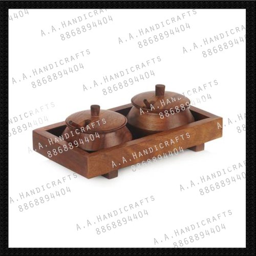A.A HANDICRAFTS Material Wooden Spice Holder, Packaging Type : Packet