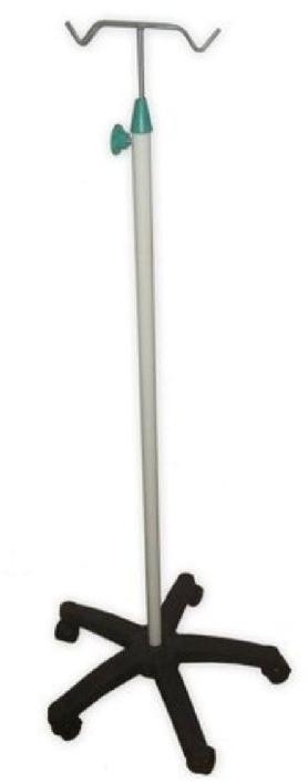  Rectangular Polished Aluminium Hospital Drip Stand, Color : White