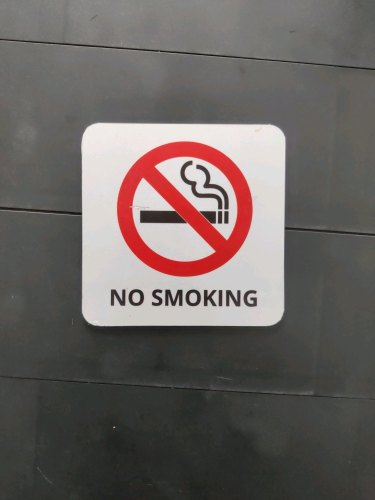 Square Acrylic No Smoking Sign Board, Color : White