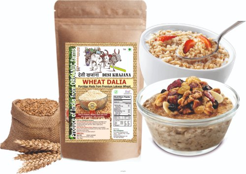 Desi Khajana Wheat Dalia, for Organic, Packaging Size : 200g, 400g, 900g, 5kg, 10kg, 25kg