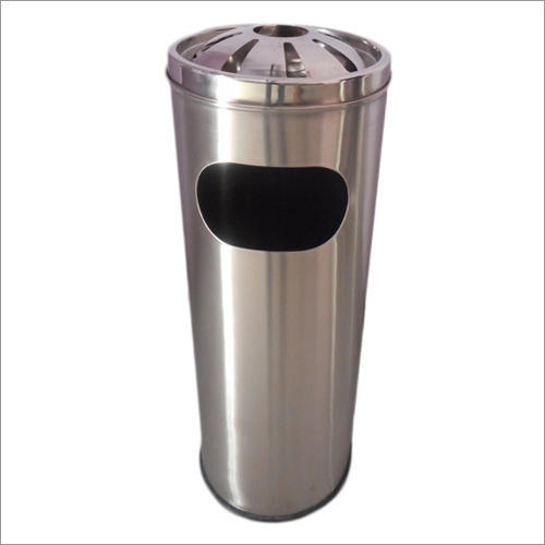 Stainless Steel Sliver Ashtray Dustbin