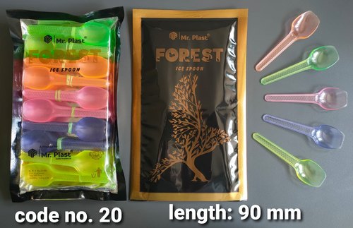 Forest Plastic Disposable Ice Cream Spoon, Packaging Type : Packet