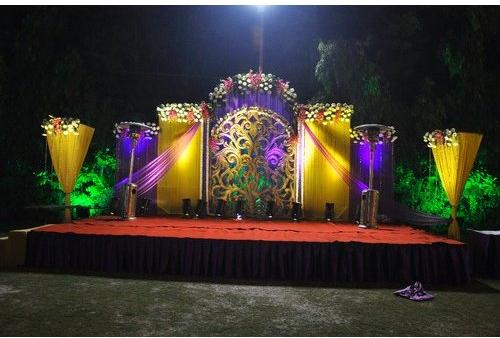 Fiber Fibre Wedding Stage, Color : Blue asnd Yellow