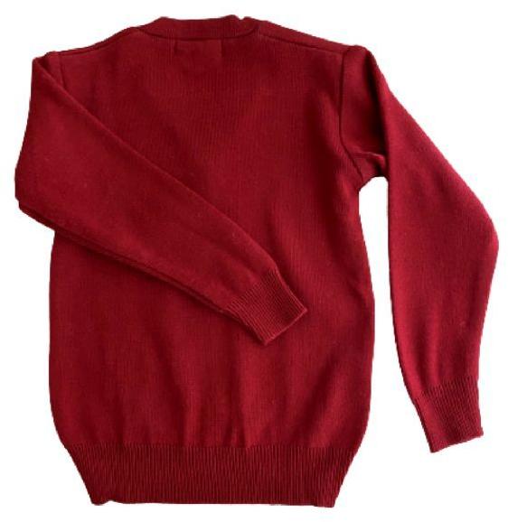 Plain Kids Woolen Sweater, Neck Style : V Neck