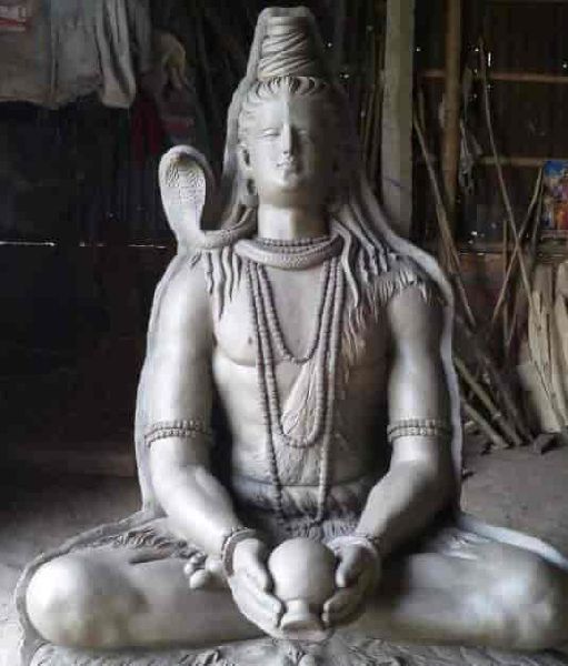 Polished Fiberglass Lord Shiva Statue, for Home, Office, Temple, Feature : Idol