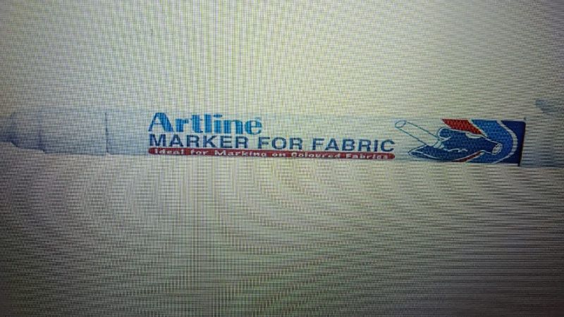 Plastic Artline Fabric Marker, Ink Color : white
