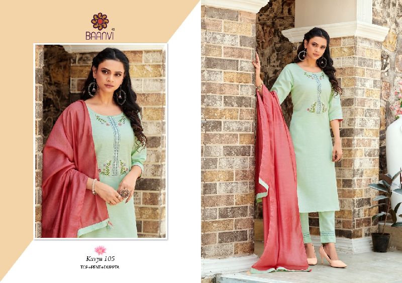 Limca Heavy Cotton With Embroidery Kurti Pant