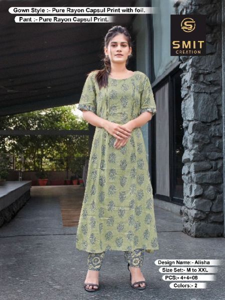 Buy LABEL DE VEDA Womens Pretty Crepe Gown Style Kurti M Mustard at  Amazonin