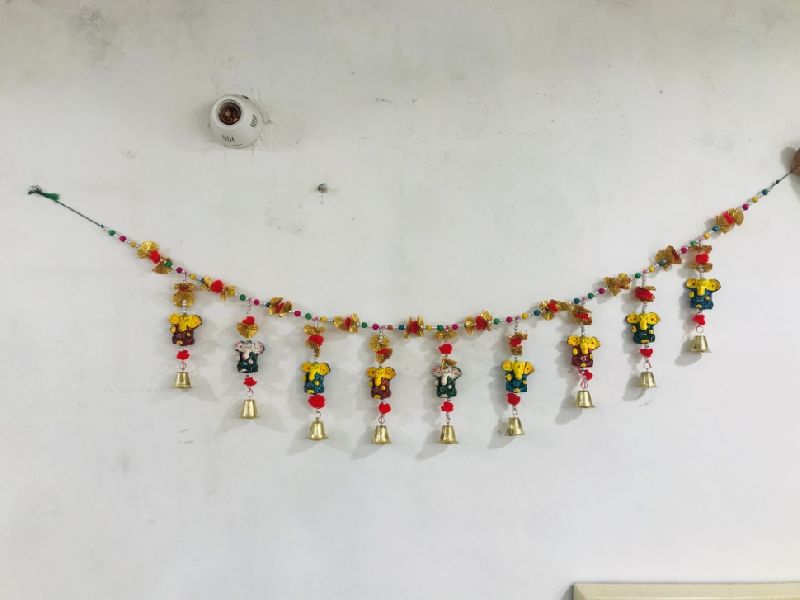 Ceramic Ganesh Bandarwal Door Hanging Toran, Size : 0-15mm, 15-20mm
