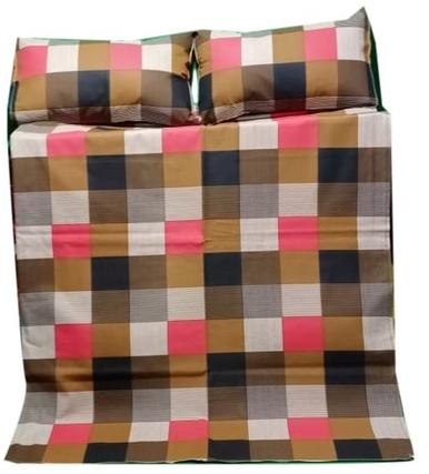 Multicolor Bedsheet Set, Design : Checks