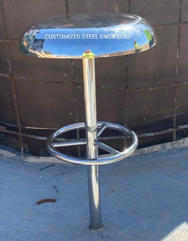 Metal Stainless steel Bar Stool, for Shop, Shape : Rectangular, Round, Square