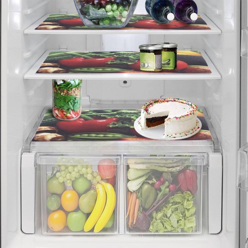 Decor Emporia Plastic Vegetable Print Fridge Mats, Size : 11.5x17.5 inch