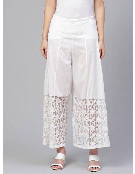 Chanderi Chikankari Palazzo, Occasion : Casual