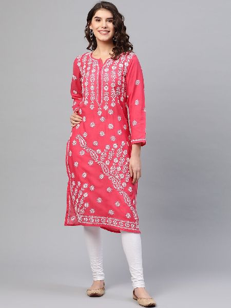 Handloom Cotton Chikankari Kurti