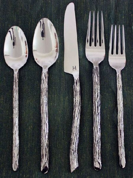 5 Pcs Steel Cutlery Set With Embossed Handle