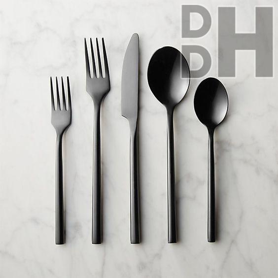 5 Pcs Black Steel Cutlery Set, for Kitchen, Feature : Fine Finish, Good Quality, Rust Proof