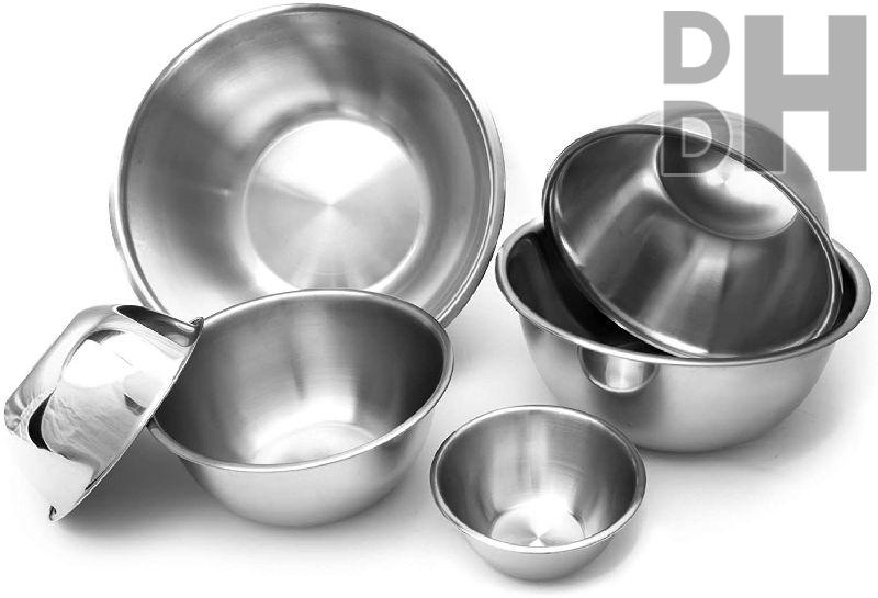 6 Piece Shiny Steel Bowl Set, Features : Durable, Rust Proof