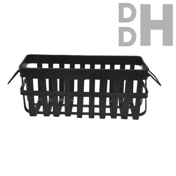 Rectangle Rectangular Black Iron Basket, for Kitchen, Feature : Easy To Carry, Superior Finish