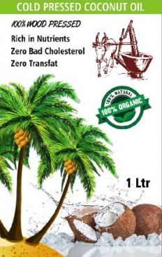 Wood pressed coconut oil, for Cooking, Packaging Size : 1kg, 2kg, 500gm