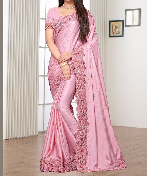 Plain Border Saree