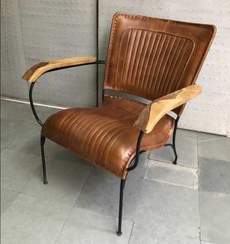 SK Arts Iron Leather Chair
