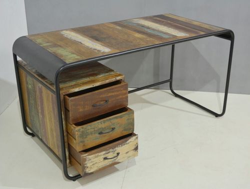 Rectangular Wood Metal Office Desk