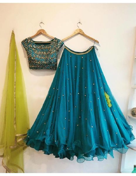 Indian Rani – Umbrella Flair Pearls Work Lehenga Choli