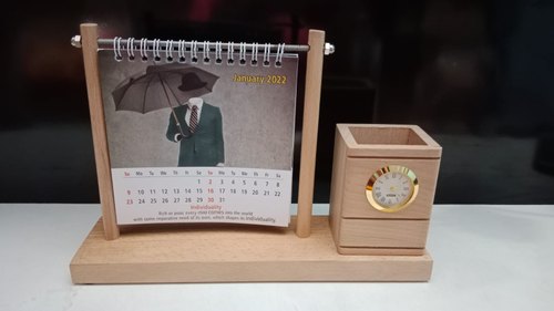 Wooden Table Top Calendar