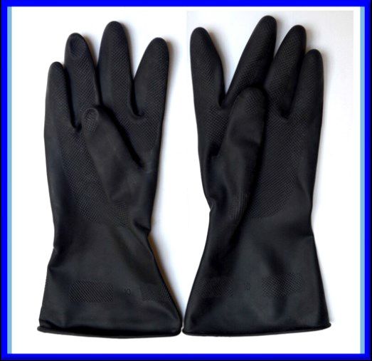 Stacee 12 Inch Rubber Gloves, Size : M