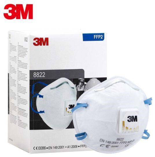 3M 8822 Face Mask, for Clinical, Food Processing, Hospital, Laboratory, Pharmacy, rope length : 4inch